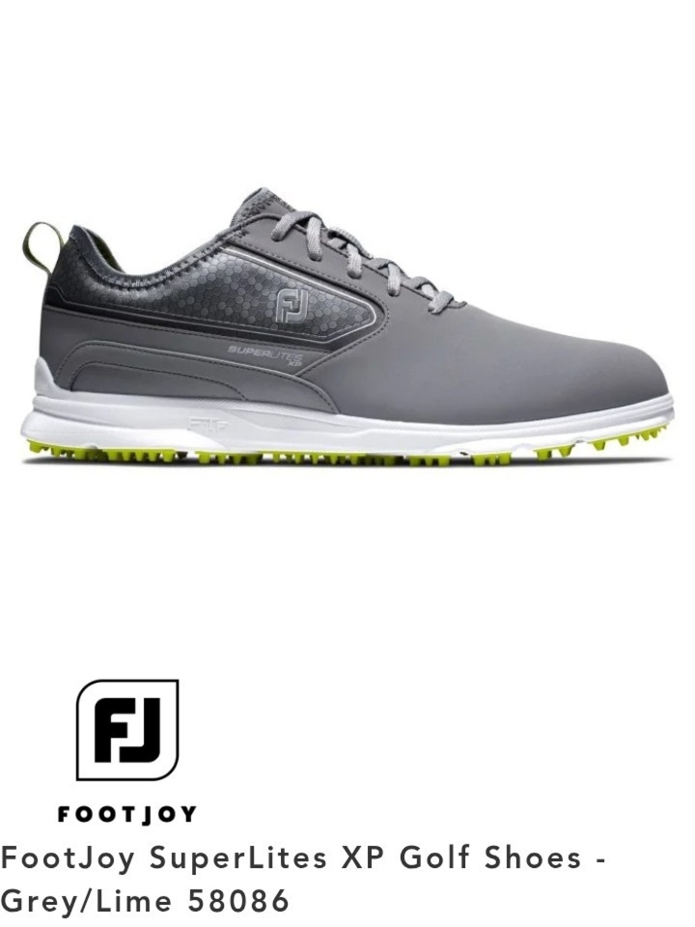 FootJoy SuperLites XP Men's Golf Shoes - Grey/Lime